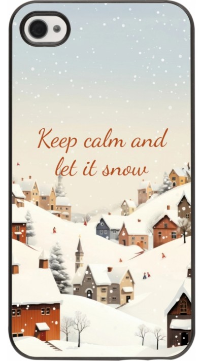 iPhone 4/4s Case Hülle - Winter 25 Winter Keep calm and let it snow
