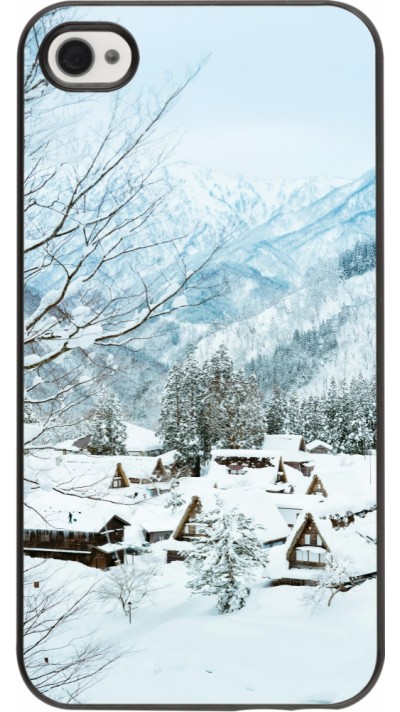 iPhone 4/4s Case Hülle - Winter 25 Winter snowy landscape