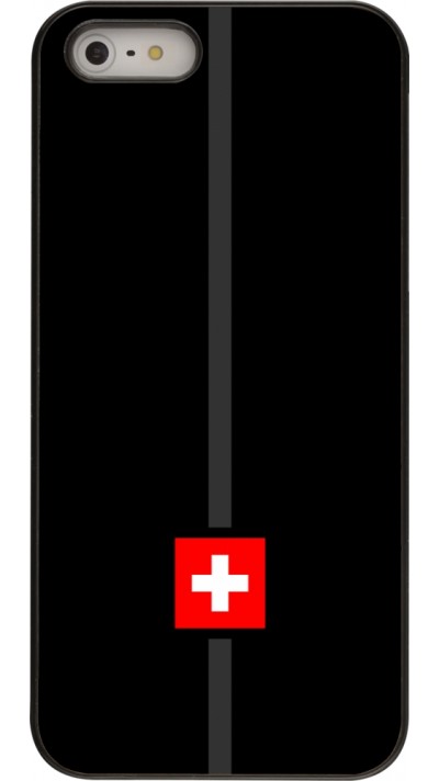 iPhone 5/5s / SE (2016) Case Hülle - Kanton CH schwarz