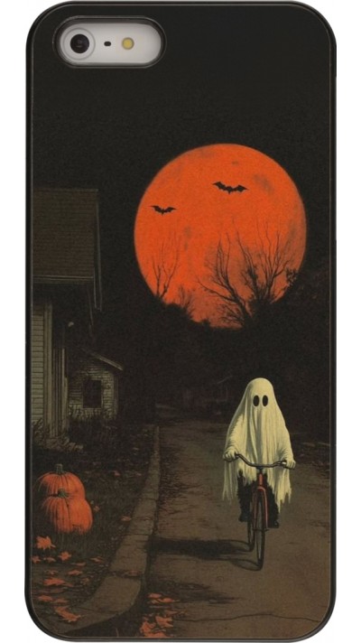 Coque iPhone 5/5s / SE (2016) - Halloween 2025 Ghost on a bicycle