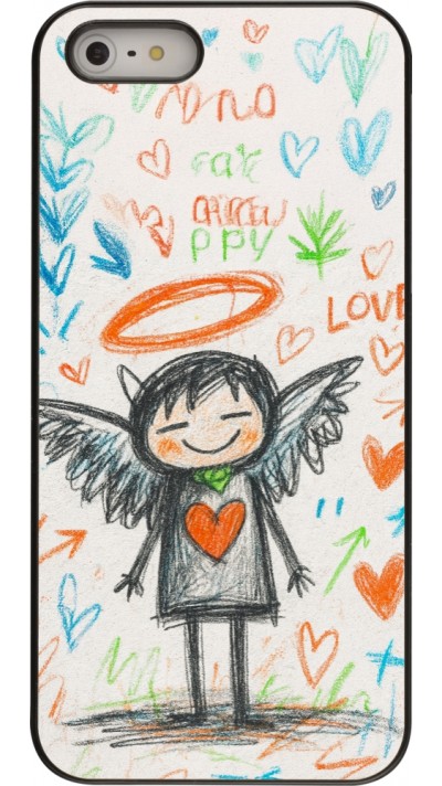 iPhone 5/5s / SE (2016) Case Hülle - Little Angel Sketch Love