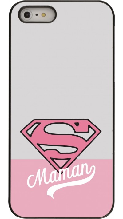 Coque iPhone 5/5s / SE (2016) - Mom 2024 Super hero maman