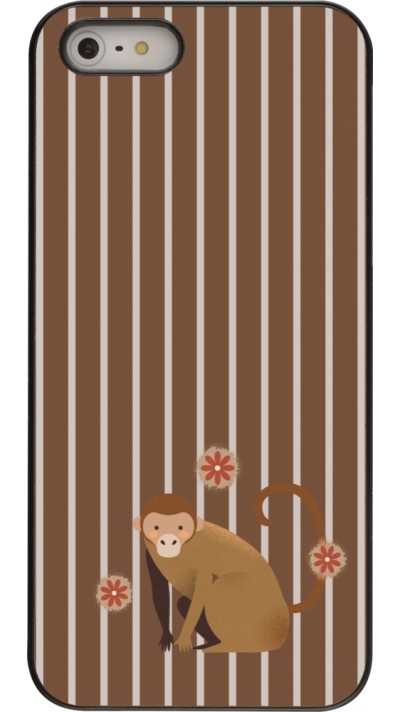 iPhone 5/5s / SE (2016) Case Hülle - Monkey with stripes