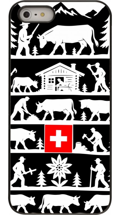 Coque iPhone 5/5s / SE (2016) - Poya Suisse 1 noir