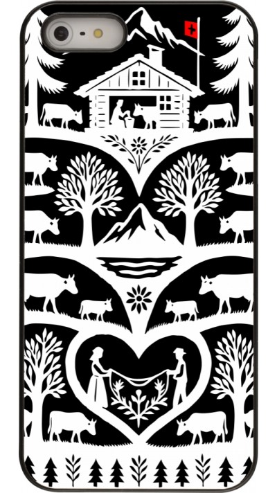 Coque iPhone 5/5s / SE (2016) - Poya Suisse 2 noir