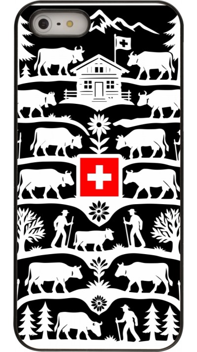 Coque iPhone 5/5s / SE (2016) - Poya Suisse 3 noir