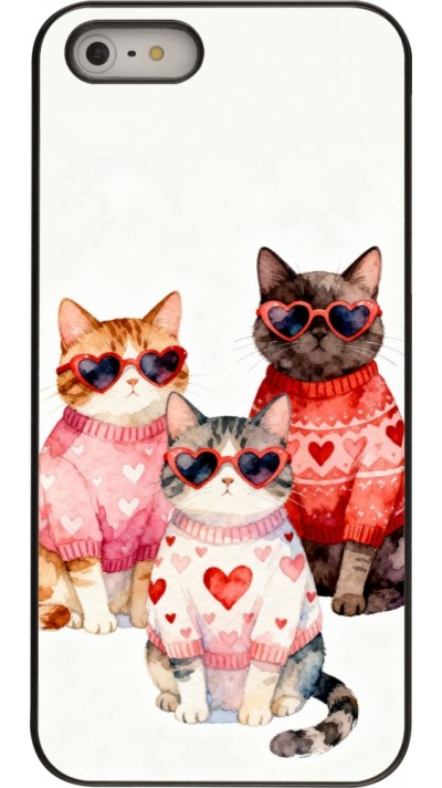 Coque iPhone 5/5s / SE (2016) - Saint Valentines Day 26 Cat Love