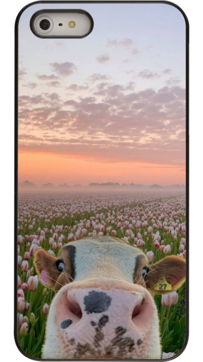 iPhone 5/5s / SE (2016) Case Hülle - Cow with tulips Spring 2026