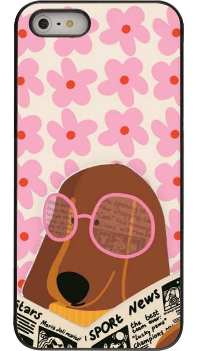 iPhone 5/5s / SE (2016) Case Hülle - Dog with newspaper Spring 2026