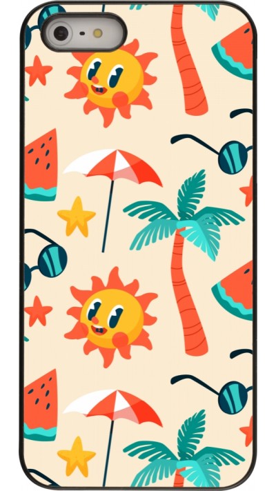 iPhone 5/5s / SE (2016) Case Hülle - Summer 2025 Pattern soleil
