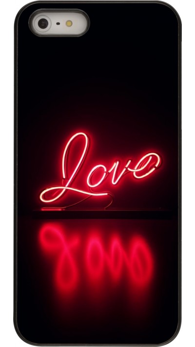 iPhone 5/5s / SE (2016) Case Hülle - Valentine 2025 Neon Liebe