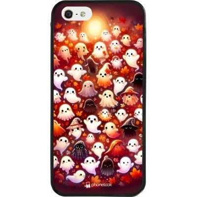 iPhone 5/5s / SE (2016) Case Hülle - Silikon schwarz Gespenster Herbst niedlich