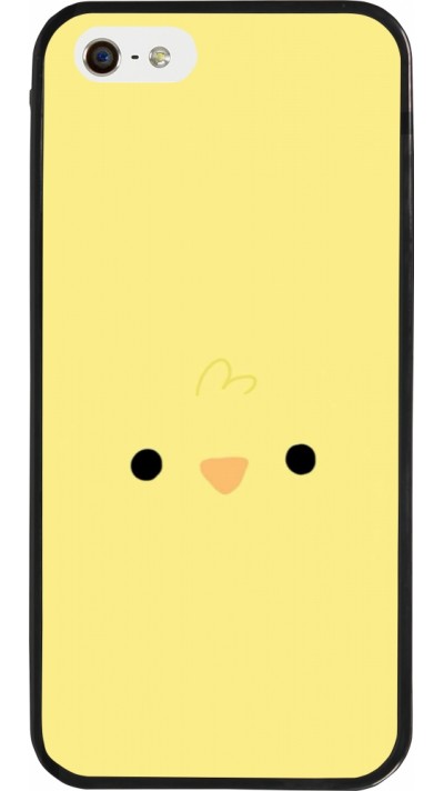 Coque iPhone 5/5s / SE (2016) - Silicone rigide noir Easter 2026 Little chicken