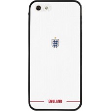 iPhone 5/5s / SE (2016) Case Hülle - Silikon schwarz England 2026 personalisierbares Fussballtrikot