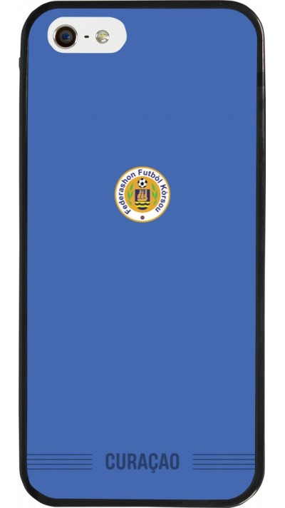 iPhone 5/5s / SE (2016) Case Hülle - Silikon schwarz Curaçao 2026 personalisierbares Fussballtrikot
