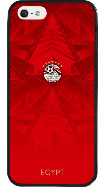 iPhone 5/5s / SE (2016) Case Hülle - Silikon schwarz Ägypten 2026 personalisierbares Fussballtrikot