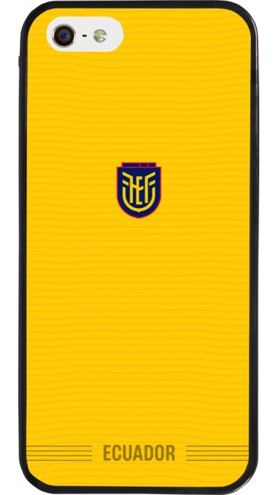 iPhone 5/5s / SE (2016) Case Hülle - Silikon schwarz Ecuador 2026 personalisierbares Fussballtrikot
