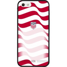 iPhone 5/5s / SE (2016) Case Hülle - Silikon schwarz Vereinigten Staaten 2026 personalisierbares Fussballtrikot