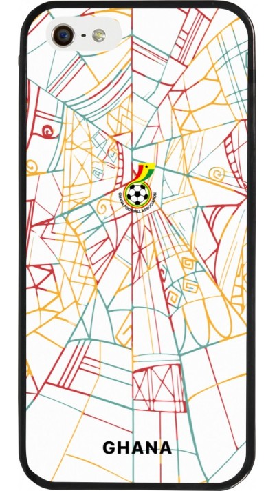 iPhone 5/5s / SE (2016) Case Hülle - Silikon schwarz Ghana 2026 personalisierbares Fussballtrikot