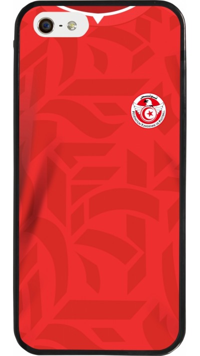 iPhone 5/5s / SE (2016) Case Hülle - Silikon schwarz Tunesien 2022 personalisierbares Fussballtrikot