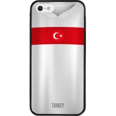 iPhone 5/5s / SE (2016) Case Hülle - Silikon schwarz Türkei personalisierbares Fussballtrikot