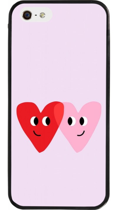 iPhone 5/5s / SE (2016) Case Hülle - Silikon schwarz Saint Valentines Day 26 Heart