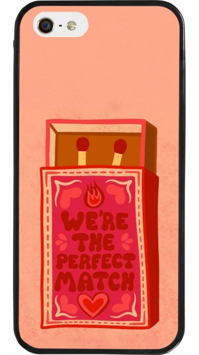 iPhone 5/5s / SE (2016) Case Hülle - Silikon schwarz Saint Valentines Day 26 Perfect Match