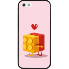 iPhone 5/5s / SE (2016) Case Hülle - Silikon schwarz Saint Valentines Day 26 Puzzle