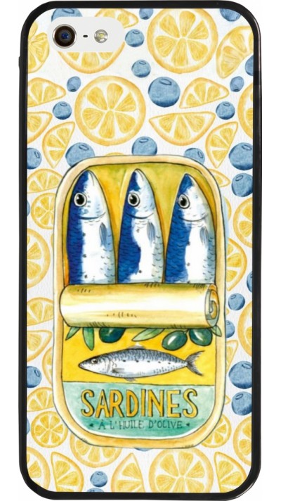 iPhone 5/5s / SE (2016) Case Hülle - Silikon schwarz Sardines in oil 2026