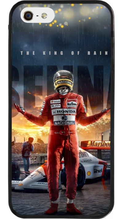 iPhone 5/5s / SE (2016) Case Hülle - Silikon schwarz Senna The King of Rain