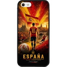 iPhone 5/5s / SE (2016) Case Hülle - Silikon schwarz Fussball Espanien splash 2026