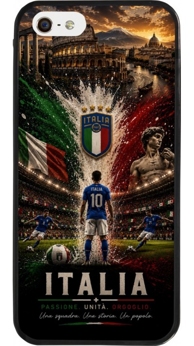 iPhone 5/5s / SE (2016) Case Hülle - Silikon schwarz Fussball Italien splash 2026