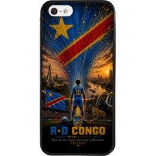 iPhone 5/5s / SE (2016) Case Hülle - Silikon schwarz Fussball Demokratische Republik Kongo splash 2026