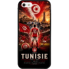 iPhone 5/5s / SE (2016) Case Hülle - Silikon schwarz Fussball Tunesien splash 2026