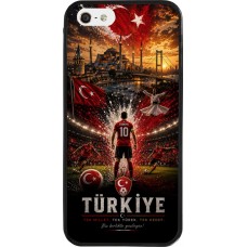 iPhone 5/5s / SE (2016) Case Hülle - Silikon schwarz Fussball Türkei splash 2026