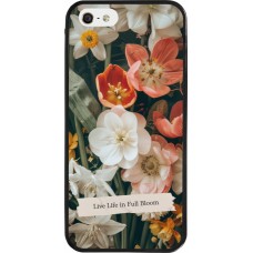iPhone 5/5s / SE (2016) Case Hülle - Silikon schwarz Full Bloom Spring 2026