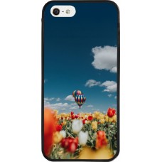 iPhone 5/5s / SE (2016) Case Hülle - Silikon schwarz Hot air balloon Spring 2026