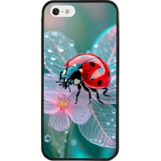 iPhone 5/5s / SE (2016) Case Hülle - Silikon schwarz Ladybird in bloom Spring 2026