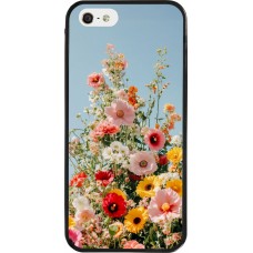 iPhone 5/5s / SE (2016) Case Hülle - Silikon schwarz Spring flowers Spring 2026