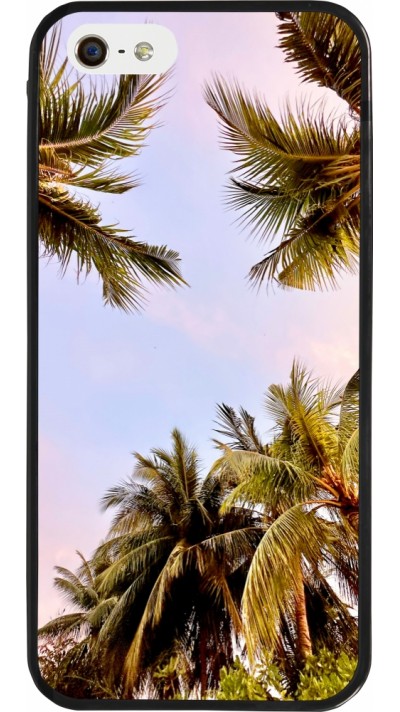 iPhone 5/5s / SE (2016) Case Hülle - Silikon schwarz Summer 2023 palm tree vibe