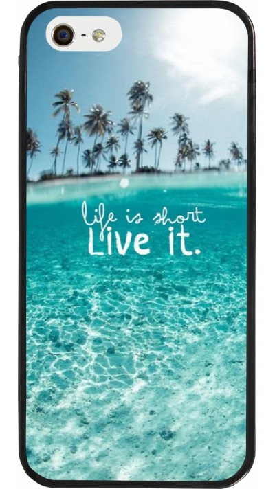 iPhone 5/5s / SE (2016) Case Hülle - Silikon schwarz Summer 18 24