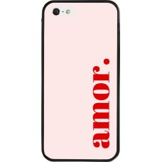 iPhone 5/5s / SE (2016) Case Hülle - Silikon schwarz Valentine 2024 amor