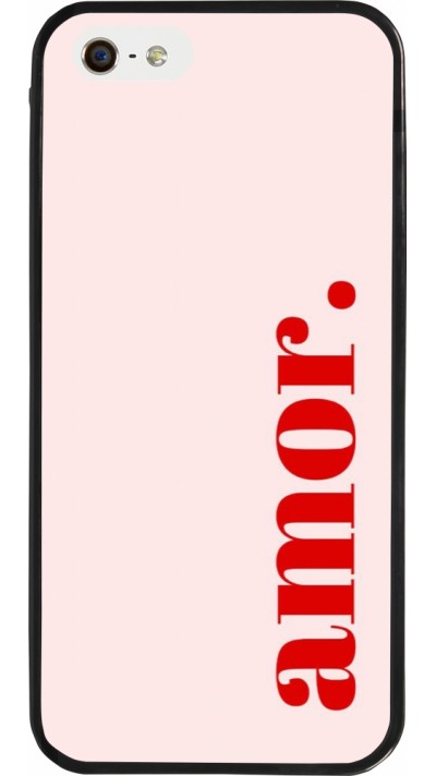 iPhone 5/5s / SE (2016) Case Hülle - Silikon schwarz Valentine 2024 amor