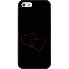 iPhone 5/5s / SE (2016) Case Hülle - Silikon schwarz Valentine 2023 attached heart