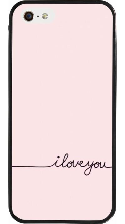 iPhone 5/5s / SE (2016) Case Hülle - Silikon schwarz Valentine 2023 i love you writing