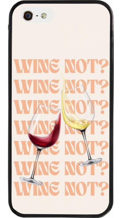 iPhone 5/5s / SE (2016) Case Hülle - Silikon schwarz Wine not