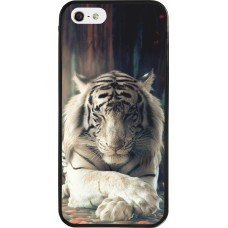 iPhone 5/5s / SE (2016) Case Hülle - Silikon schwarz Zen Tiger