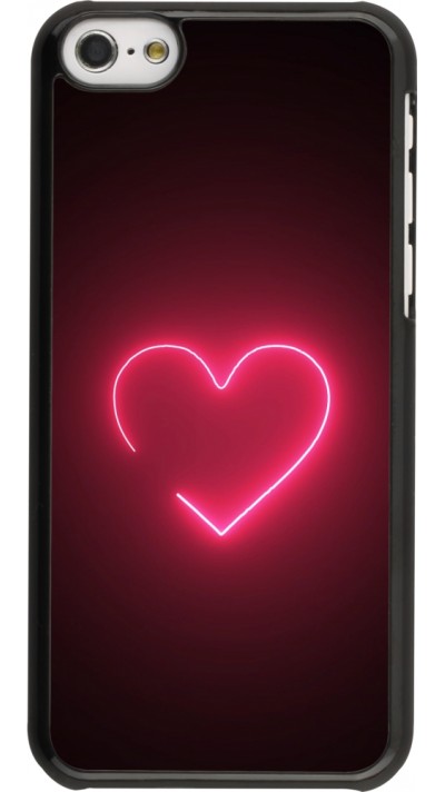 iPhone 5c Case Hülle - Valentine 2023 single neon heart