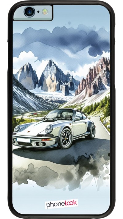 iPhone 6/6s Case Hülle - Porsche 911 Berg Aquarell
