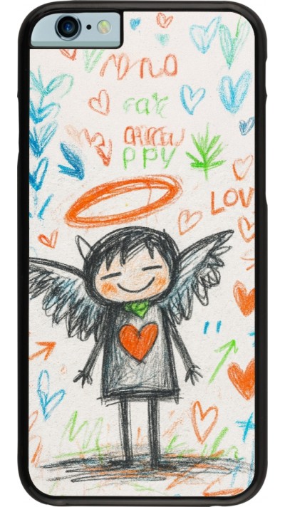 iPhone 6/6s Case Hülle - Little Angel Sketch Love